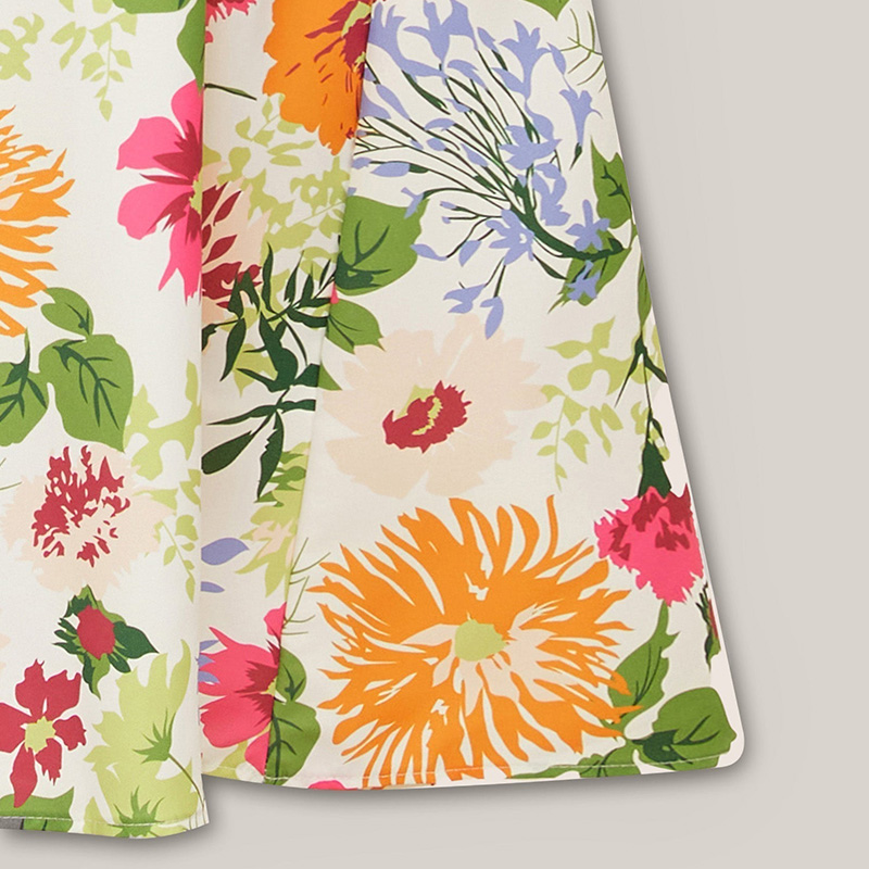 🌸Summer Hot Sale 70% OFF💃Floral Smocked Square Neck Midi Dress with Pockets