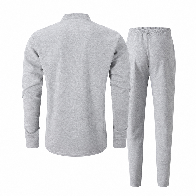 Cotton Waffle Knit Lounge Set – 2-Piece Stand Collar Top & Drawstring Pants | Breathable Loungewear for Home, Travel & Casual Days---Buy 2 Get Extra 10%Off& Free Shipping
