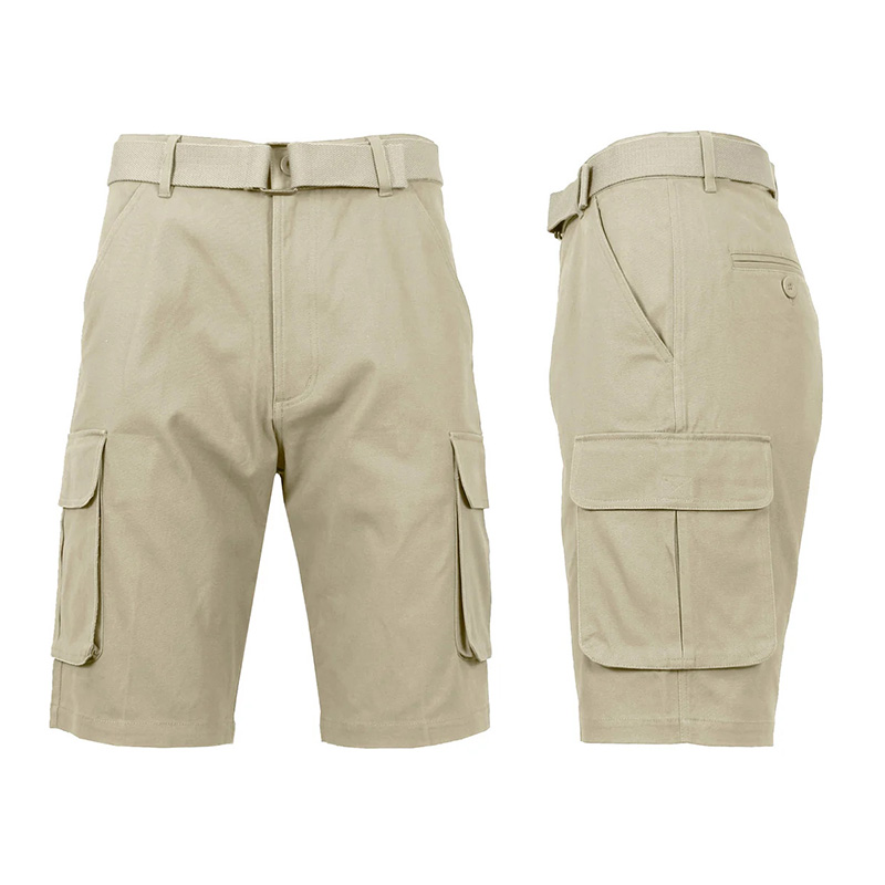 Men's Belted Cargo Shorts, Cotton Stretch Shorts with Multi Pockets------Buy 4 Get Extra 40% Off & Free Shipping