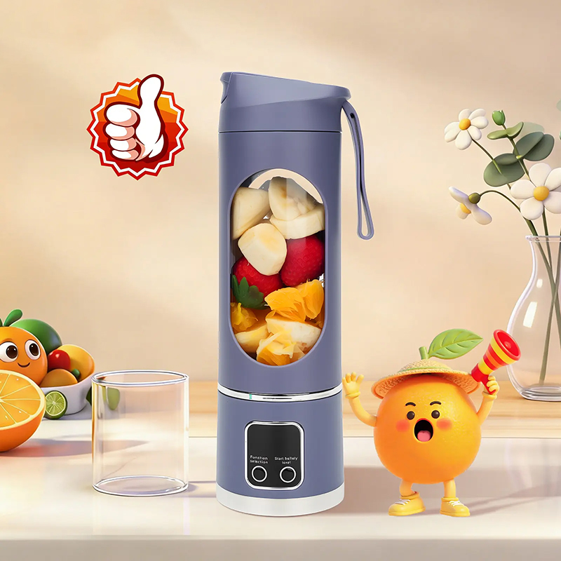 Portable Wireless Juicer | 450ml Large Capacity, 12-Blade Stainless Steel, 3 Juicing Modes, USB-C Rechargeable – Perfect for Travel, Gym & Home