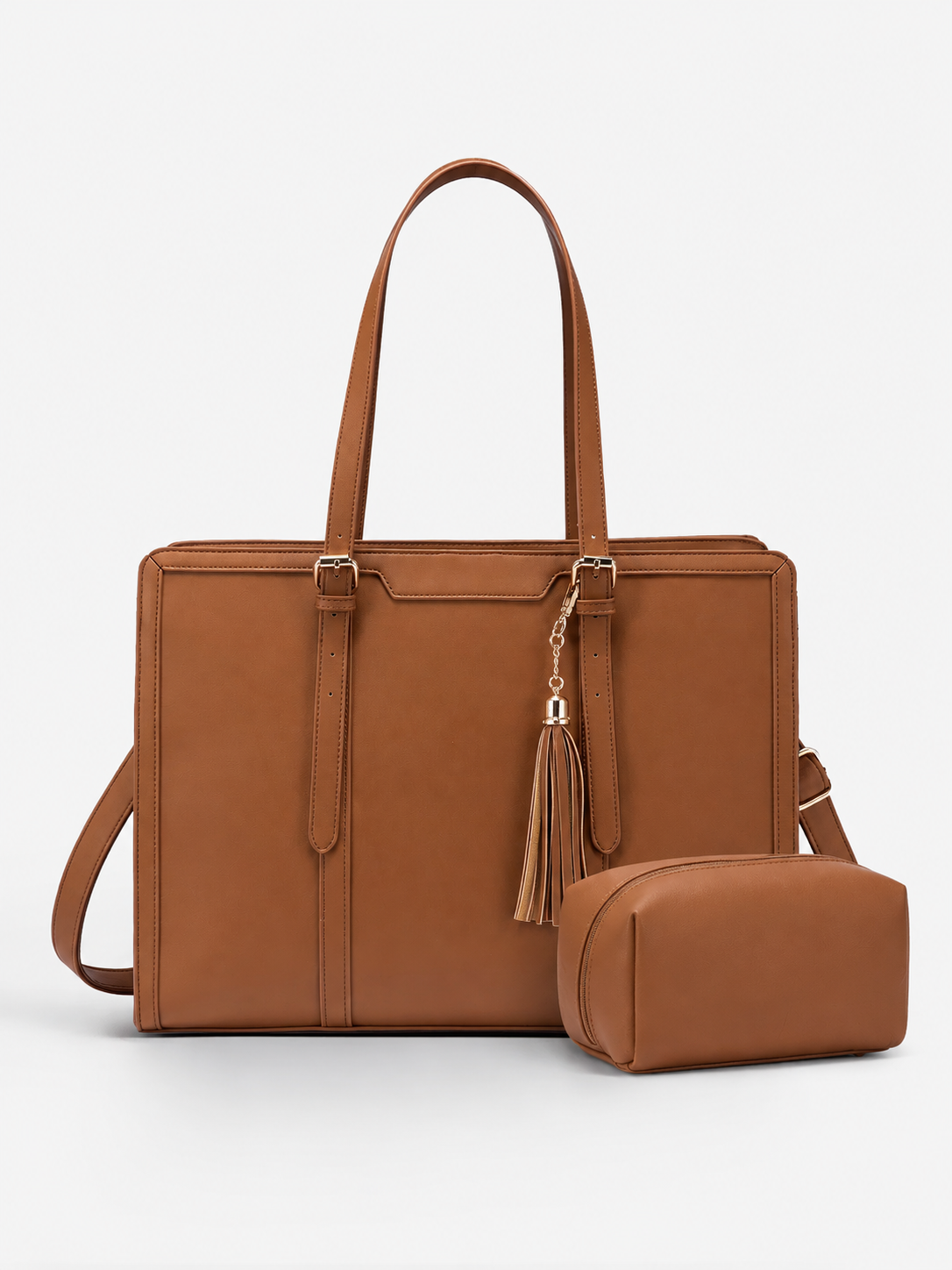 💼Vintage Embossed Leather Laptop Tote, 15.6" 17.3"Laptops🔥（Handcrafted with care）As an added bonus, this messenger bag comes with a clutch bag.