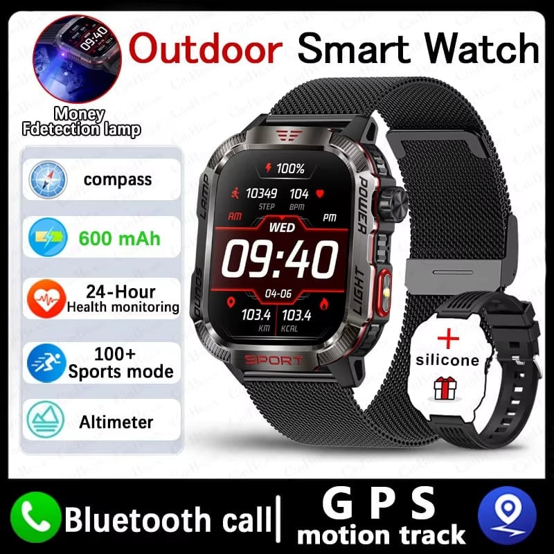 🔥LAST DAY 49% OFF-Military Outdoor Sports Smart Watch for Android & IOS