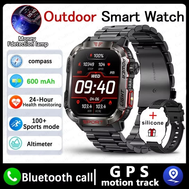 🔥LAST DAY 49% OFF-Military Outdoor Sports Smart Watch for Android & IOS