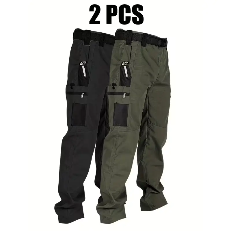 🔥LAST DAY 49%---Men's Waterproof Tactical Work Pants - Solid Color with Multi-Pockets for Outdoor Activities---Buy 2 Get 10% Off & Free Shipping
