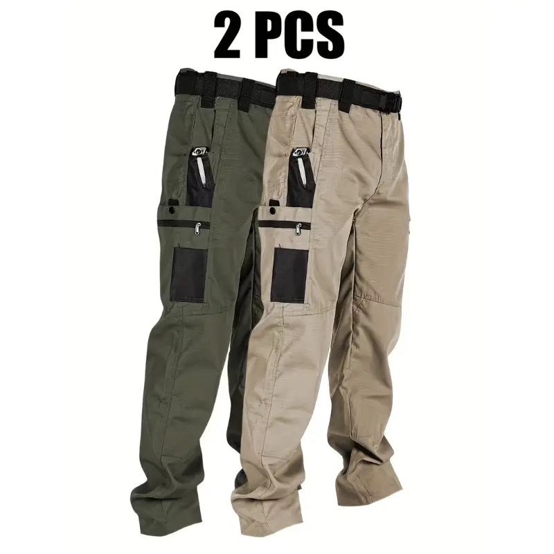 🔥LAST DAY 49%---Men's Waterproof Tactical Work Pants - Solid Color with Multi-Pockets for Outdoor Activities---Buy 2 Get 10% Off & Free Shipping