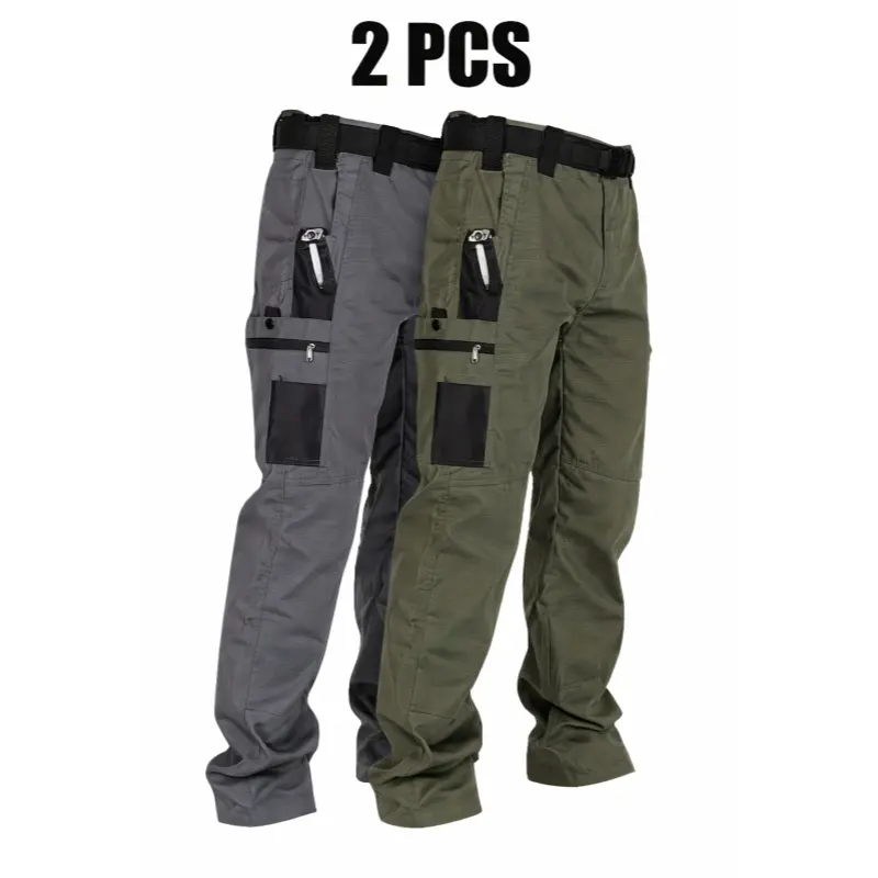 🔥LAST DAY 49%---Men's Waterproof Tactical Work Pants - Solid Color with Multi-Pockets for Outdoor Activities---Buy 2 Get 10% Off & Free Shipping