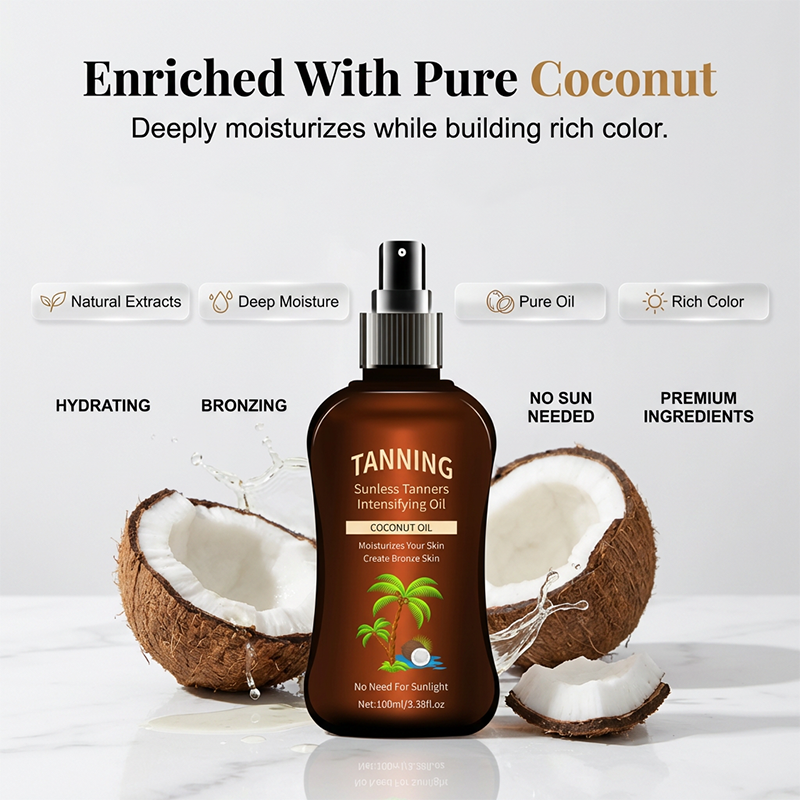 ⚡80K+ SOLD!💛Sunless Tanning Oil with Coconut Oil