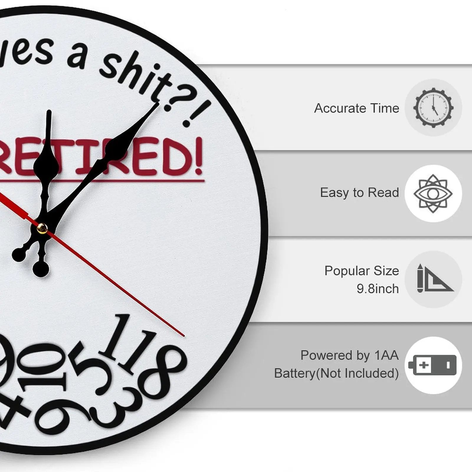 🕰️ Silent Wood Retirement Humor Wall Decor 😂---Buy 2 Get 10% Off & Free Shipping!