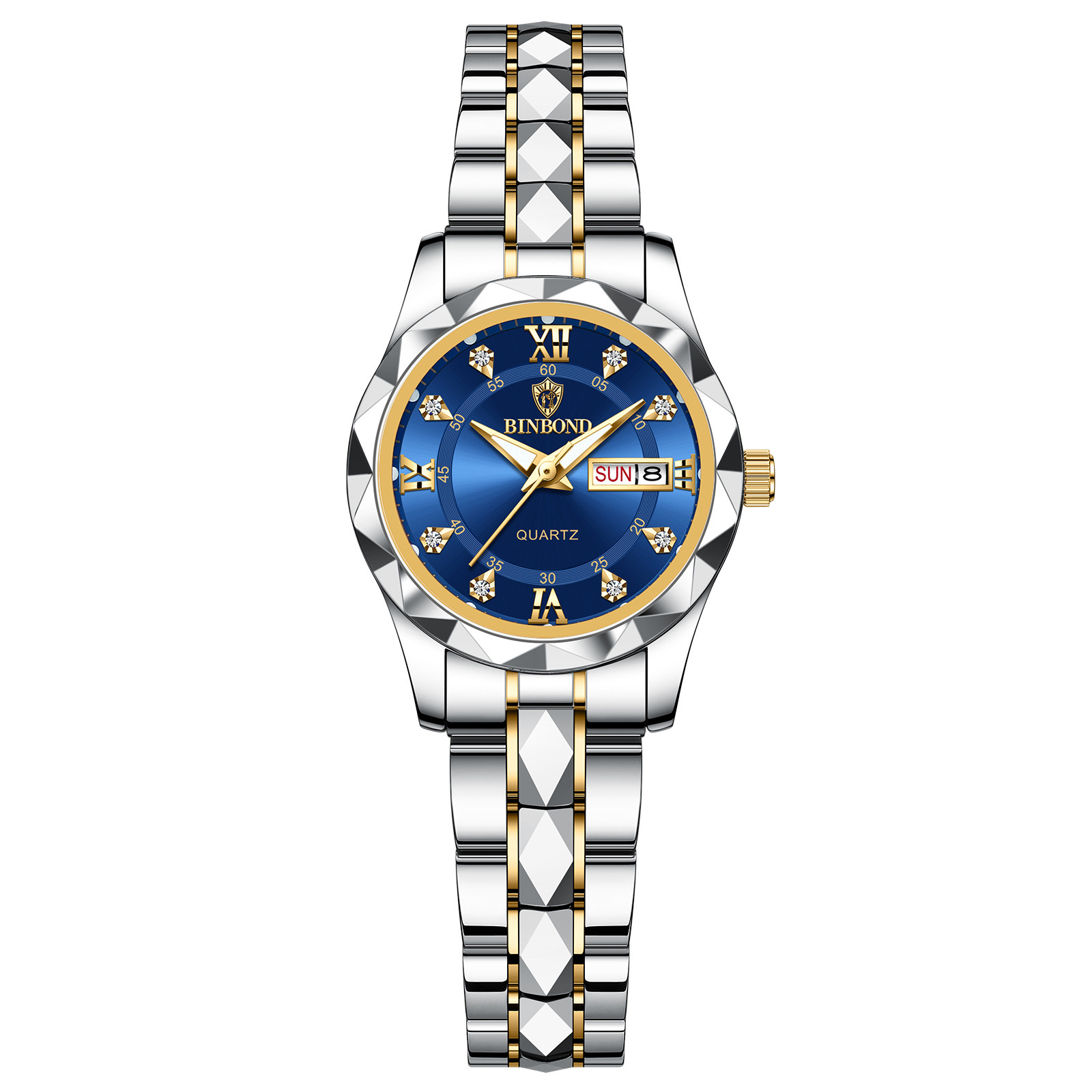 🔥LAST DAY 50% OFF---Men‘s Business Fashion Rhinestone Analog Quartz Watch | Stainless Steel 30M Waterproof with Calendar