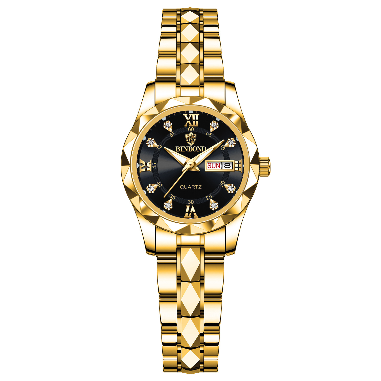 🔥LAST DAY 50% OFF---Men‘s Business Fashion Rhinestone Analog Quartz Watch | Stainless Steel 30M Waterproof with Calendar