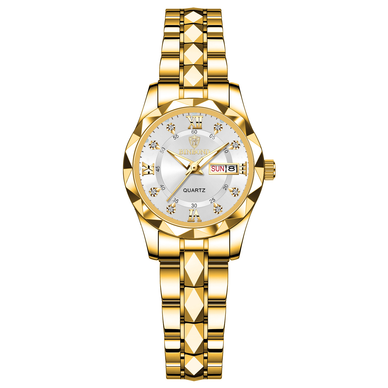 🔥LAST DAY 50% OFF---Men‘s Business Fashion Rhinestone Analog Quartz Watch | Stainless Steel 30M Waterproof with Calendar