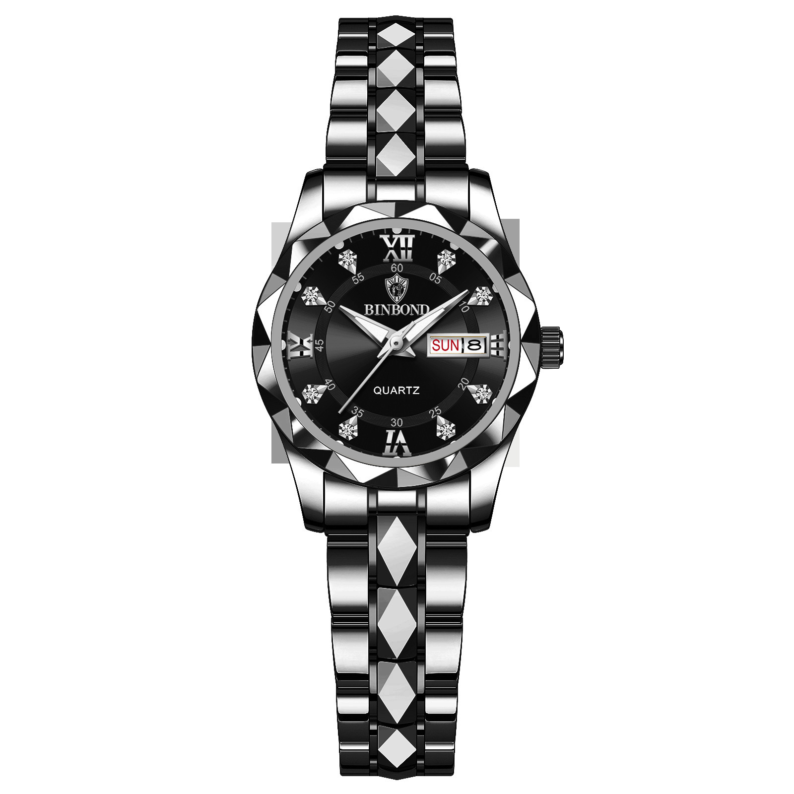 🔥LAST DAY 50% OFF---Men‘s Business Fashion Rhinestone Analog Quartz Watch | Stainless Steel 30M Waterproof with Calendar