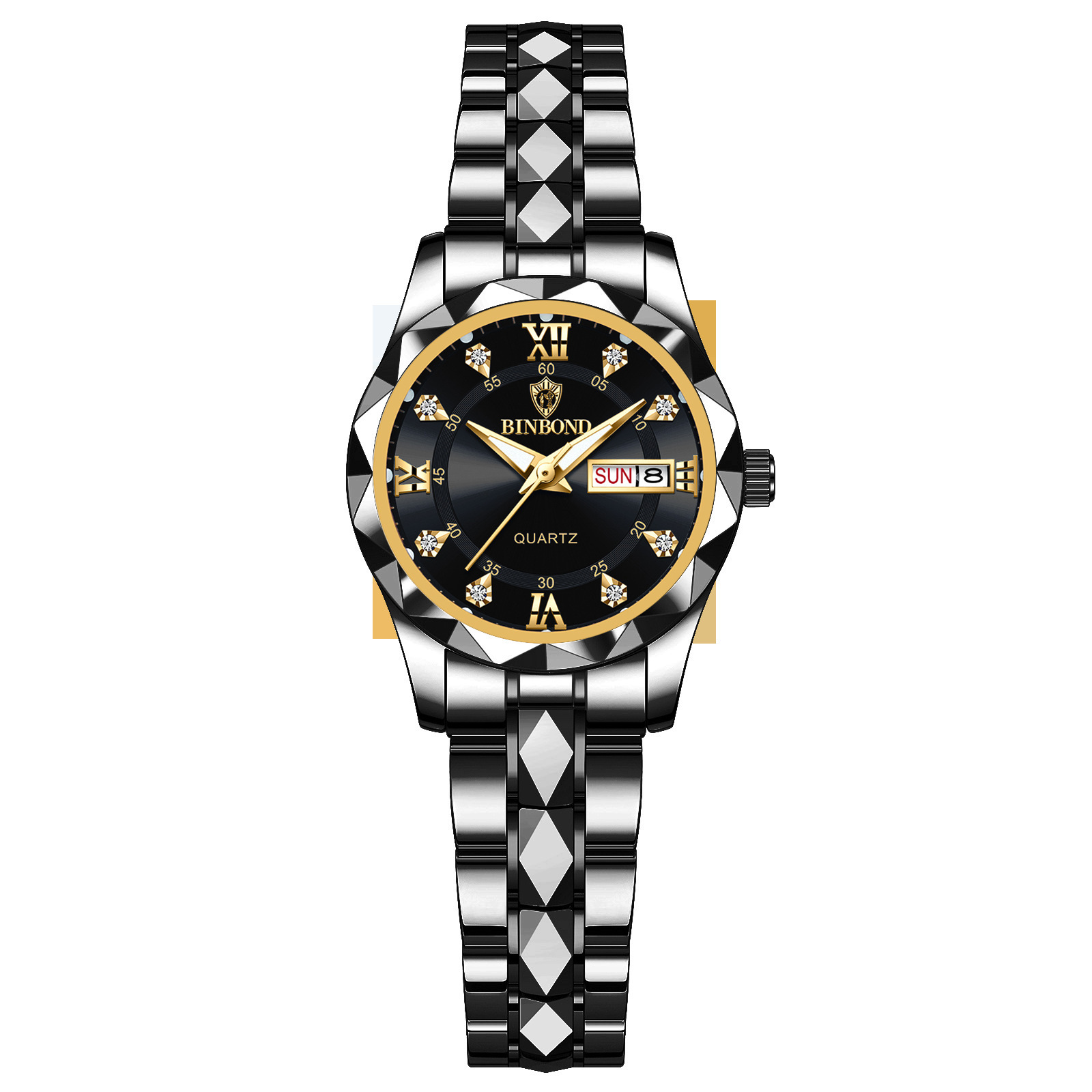 🔥LAST DAY 50% OFF---Men‘s Business Fashion Rhinestone Analog Quartz Watch | Stainless Steel 30M Waterproof with Calendar
