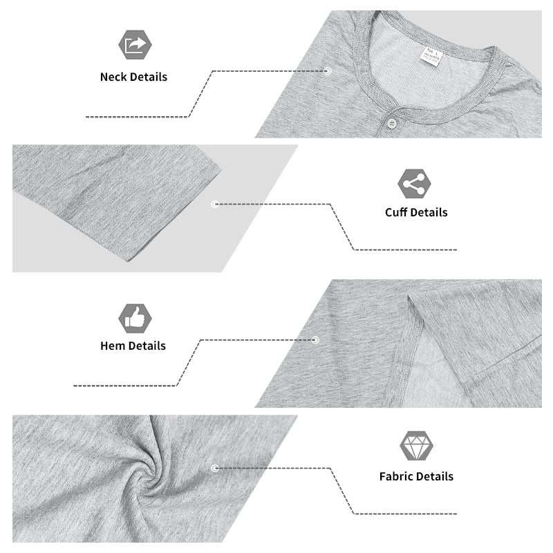 Men‘s Cotton Waffle-Knit Henley Shirt