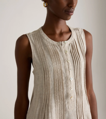 Falda sin mangas 100% lino europeo