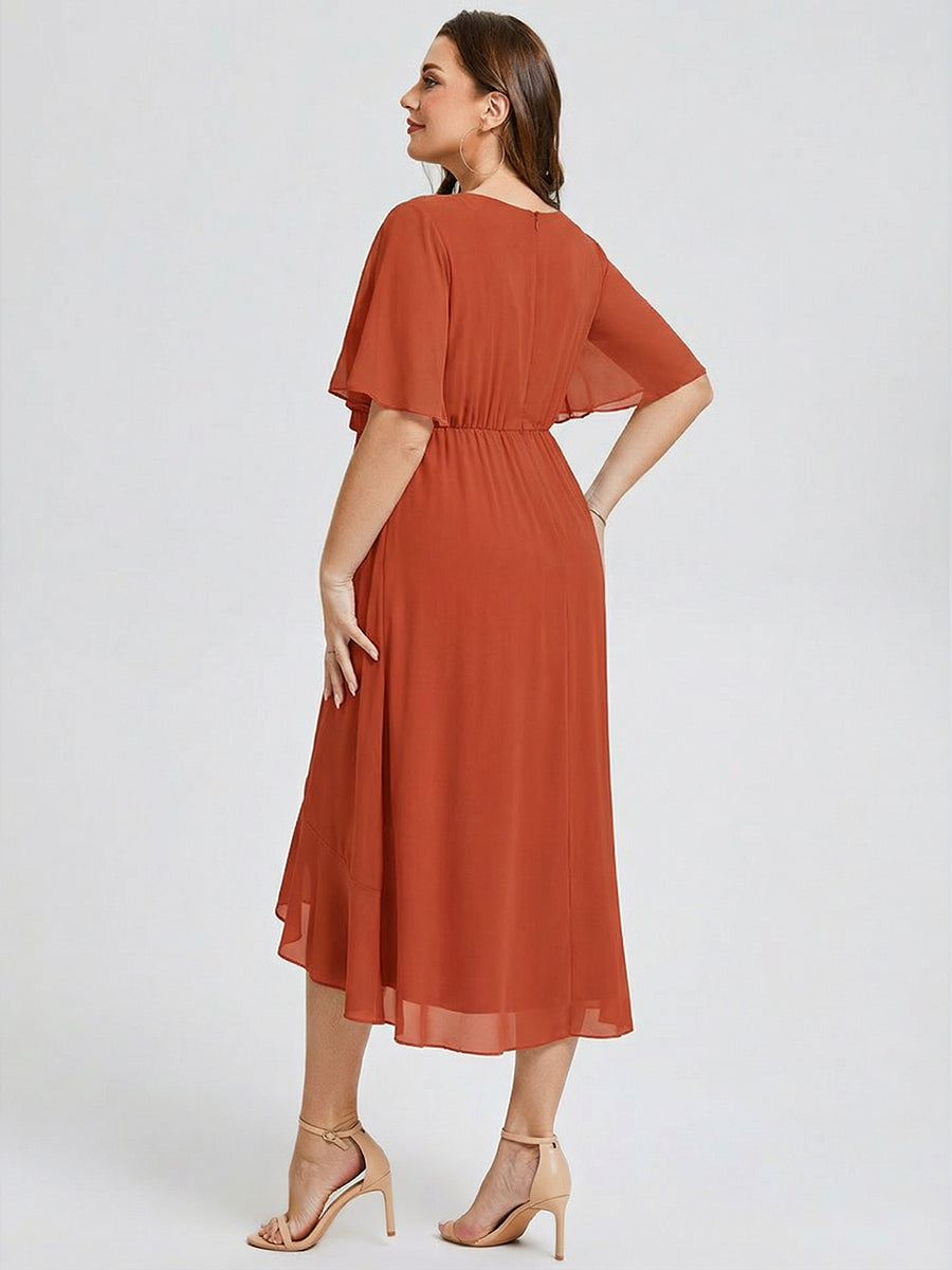 Vestido de gasa de sirena floral de talla grande