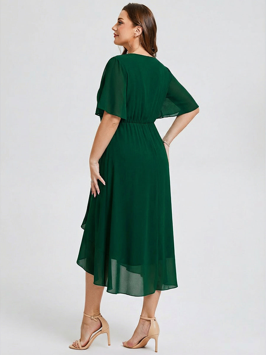 Vestido de gasa de sirena floral de talla grande