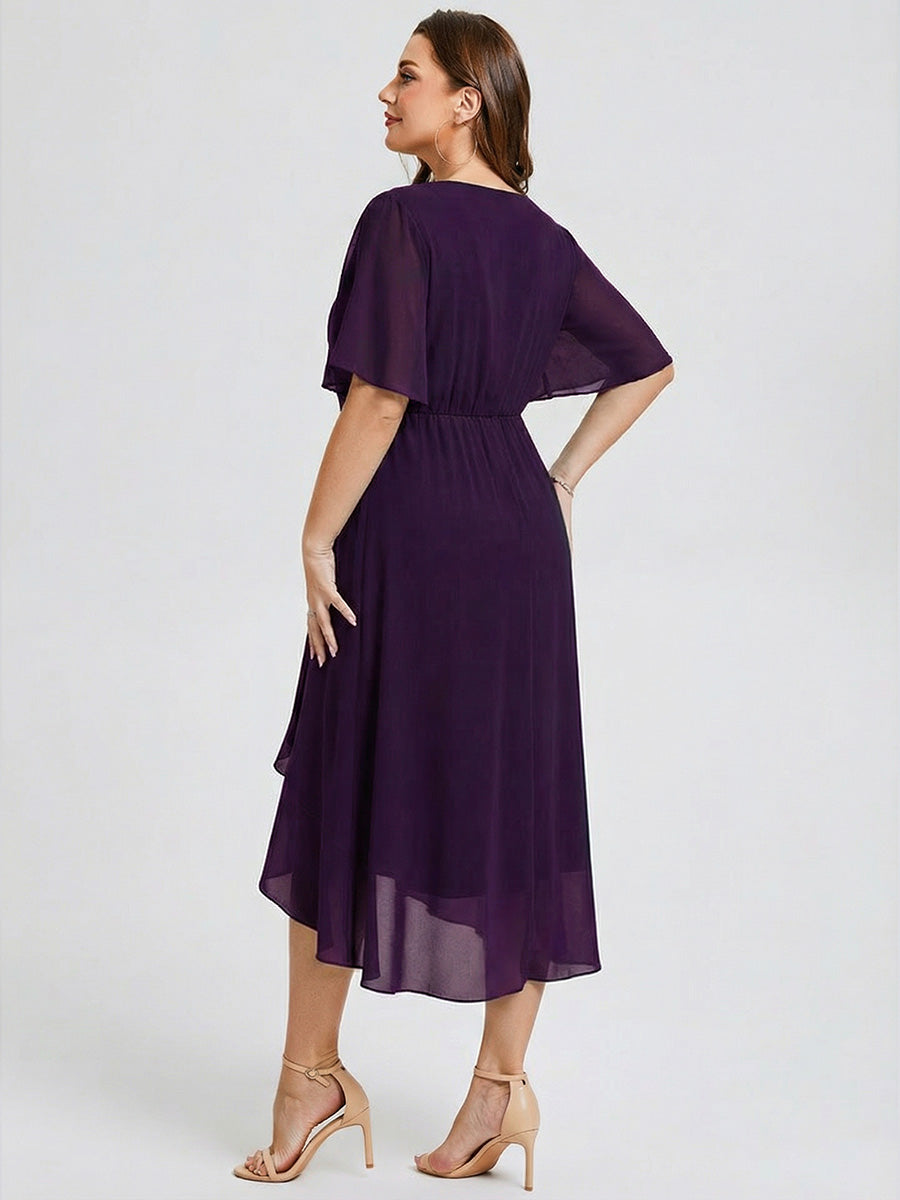 Vestido de gasa de sirena floral de talla grande