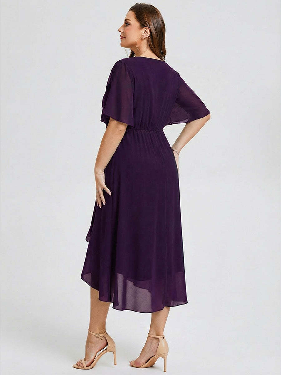 Vestido de gasa de sirena floral de talla grande