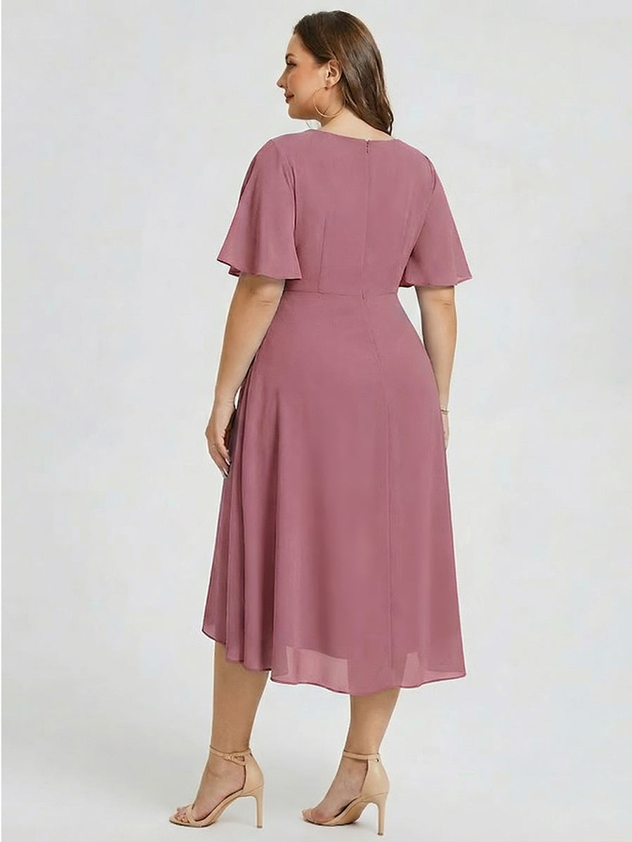 Vestido de gasa de sirena floral de talla grande