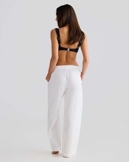 Pantalones de lino blancos