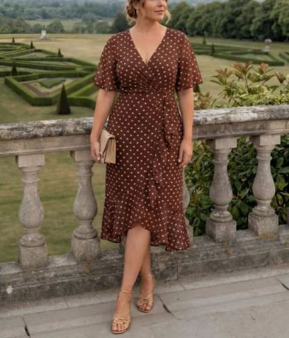 Vestido de gasa de sirena floral de talla grande