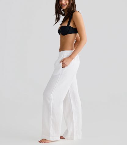 Pantalones de lino blancos