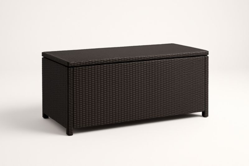 Coffre de Rangement Extérieur en Résine Marron 120x60x50 cm