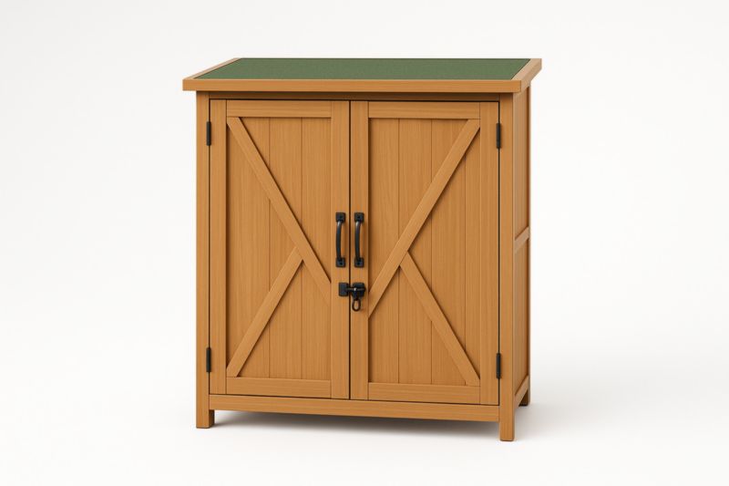 Armoire de rangement extérieure en bois avec portes doubles 60x40x80cm