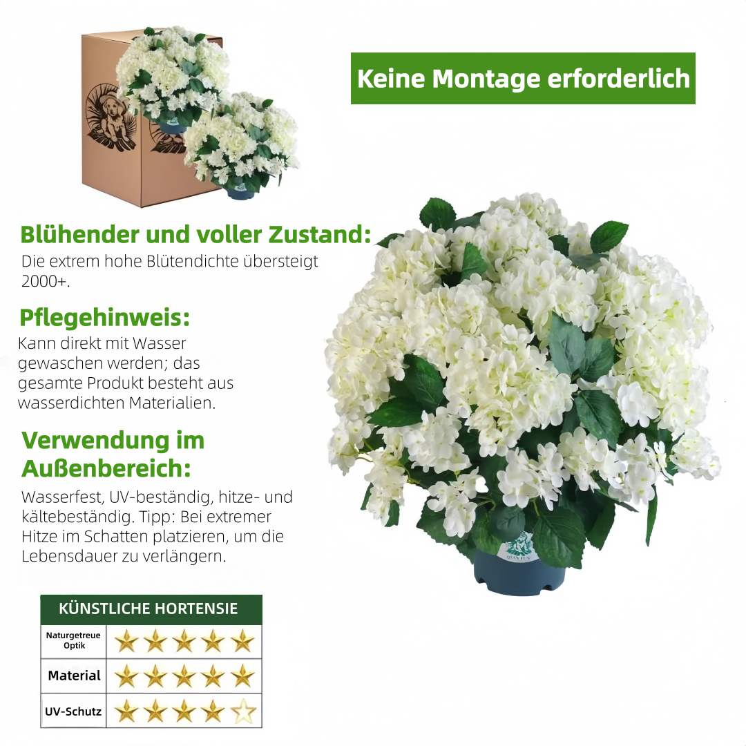 🔥Letzter Tag – 70 % Rabatt🔥 Künstliche Hortensien für den Außenbereich – UV-beständig, wasserfest, windfest