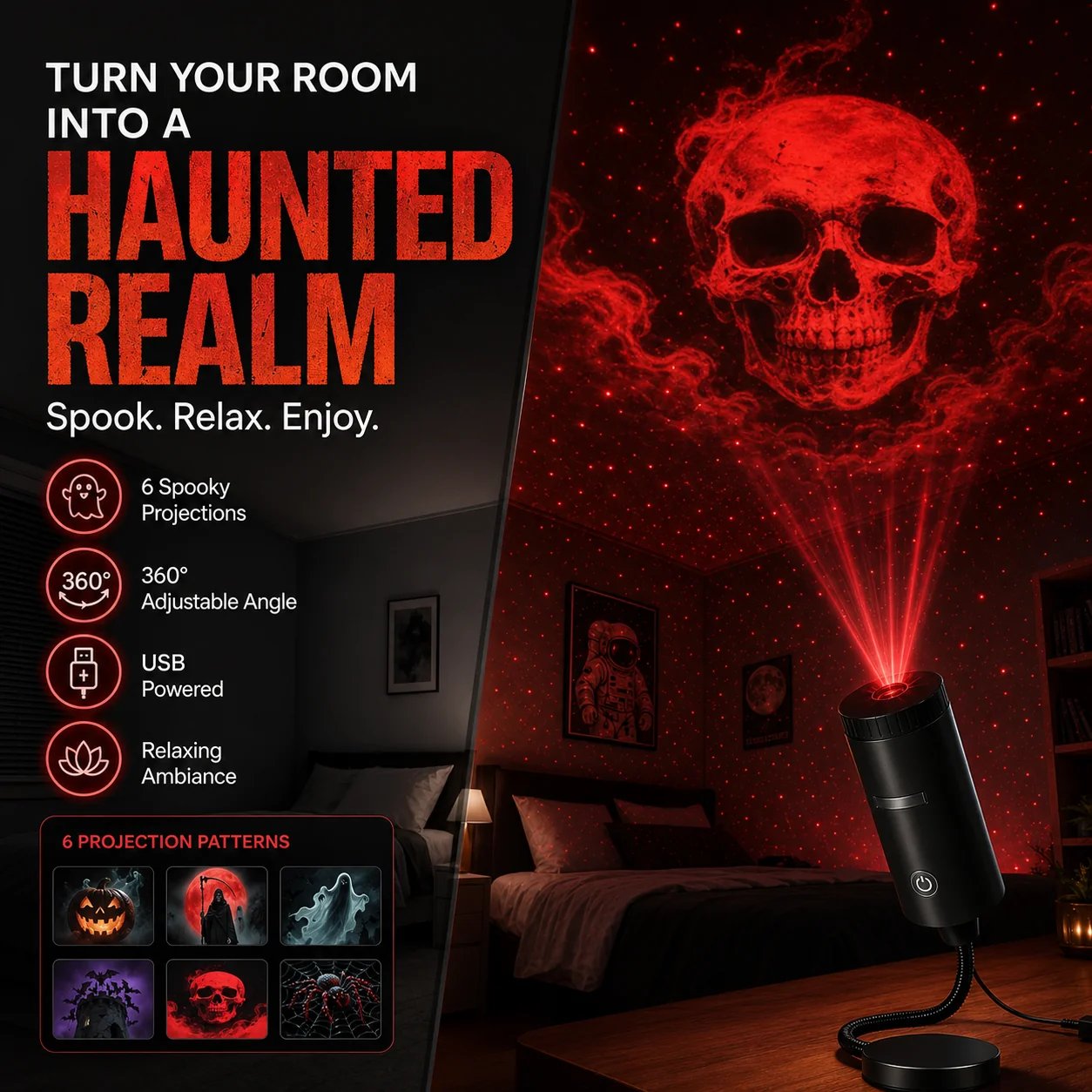 ✨Plug-&-Play HD Christmas Projector – 6 or 10 Festive Scenes(10 Scenes📦Buy 2 Free Shipping)