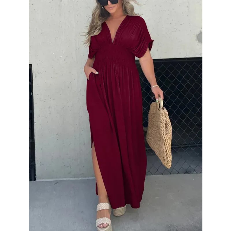 New fashion Slit effortless long dress