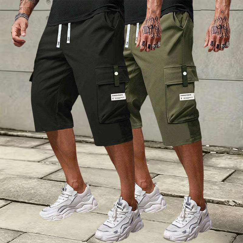 Men's Casual Cargo Shorts - Elastic Drawstring Waist & Multiple Pockets---Buy 3 Get Extra 25% Off & Free Shipping