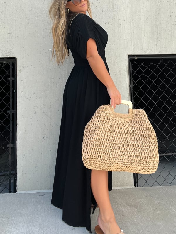 New fashion Slit effortless long dress