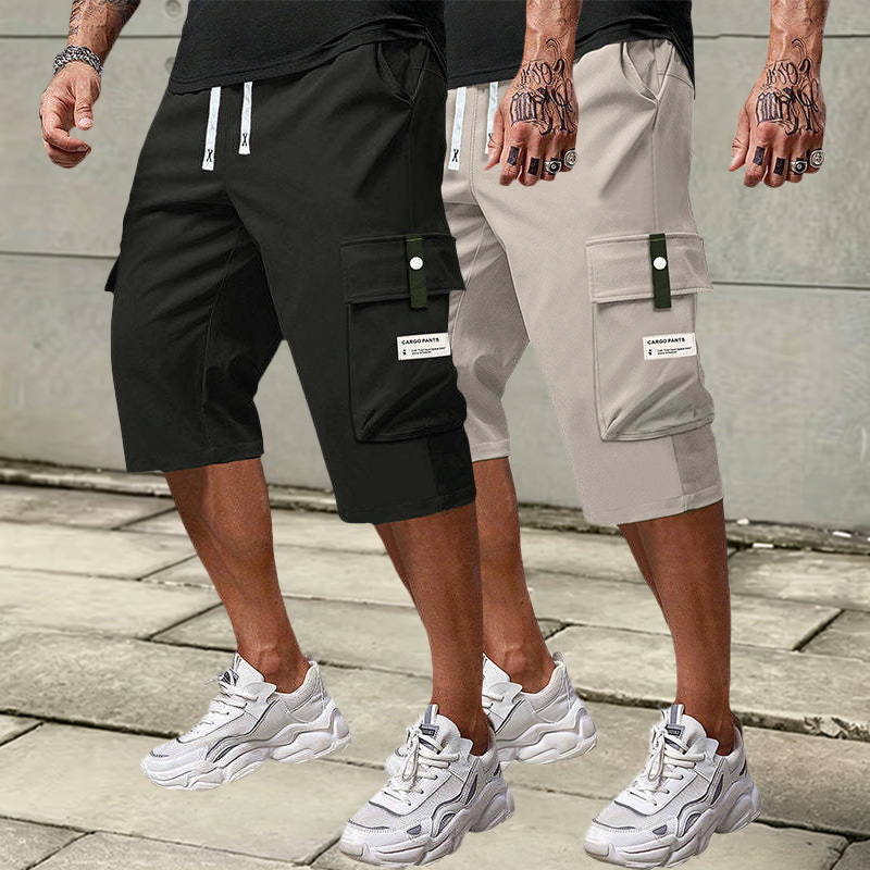 Men's Casual Cargo Shorts - Elastic Drawstring Waist & Multiple Pockets---Buy 3 Get Extra 25% Off & Free Shipping