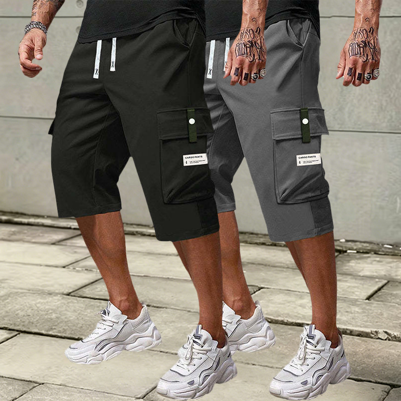 Men's Casual Cargo Shorts - Elastic Drawstring Waist & Multiple Pockets---Buy 3 Get Extra 25% Off & Free Shipping