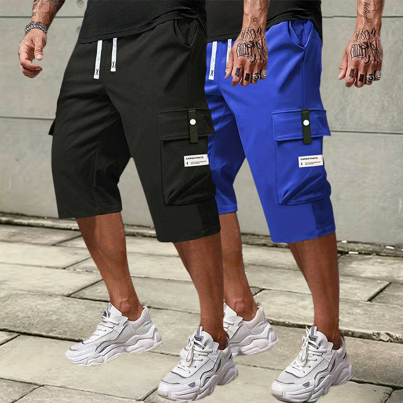 Men's Casual Cargo Shorts - Elastic Drawstring Waist & Multiple Pockets---Buy 3 Get Extra 25% Off & Free Shipping