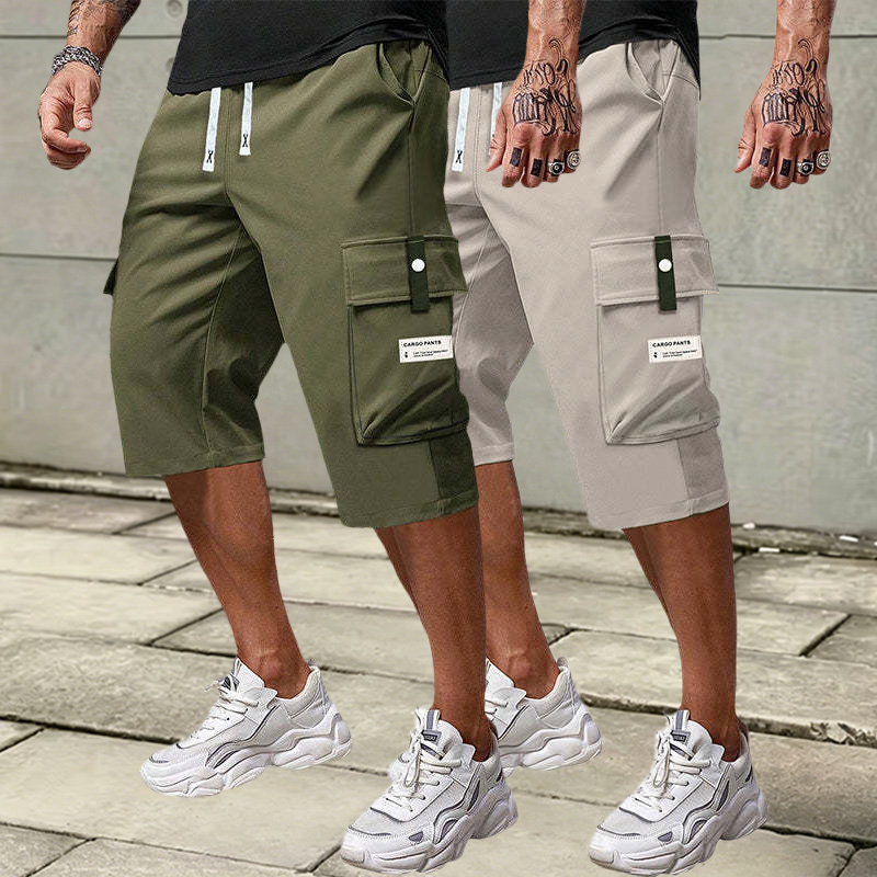 Men's Casual Cargo Shorts - Elastic Drawstring Waist & Multiple Pockets---Buy 3 Get Extra 25% Off & Free Shipping