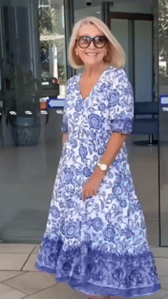 V-neck cozy Bohemian Latest Style Dress