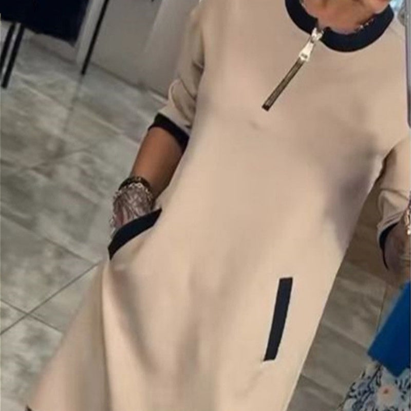 Trendy V-Neck 3/4 Sleeve Dress with pockets—perfect for any occasion🌟