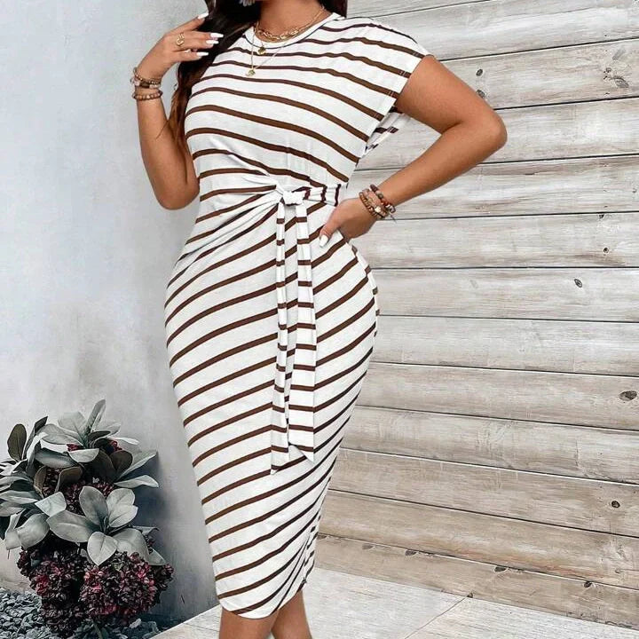 Women's Elegant Tie Waist Dress