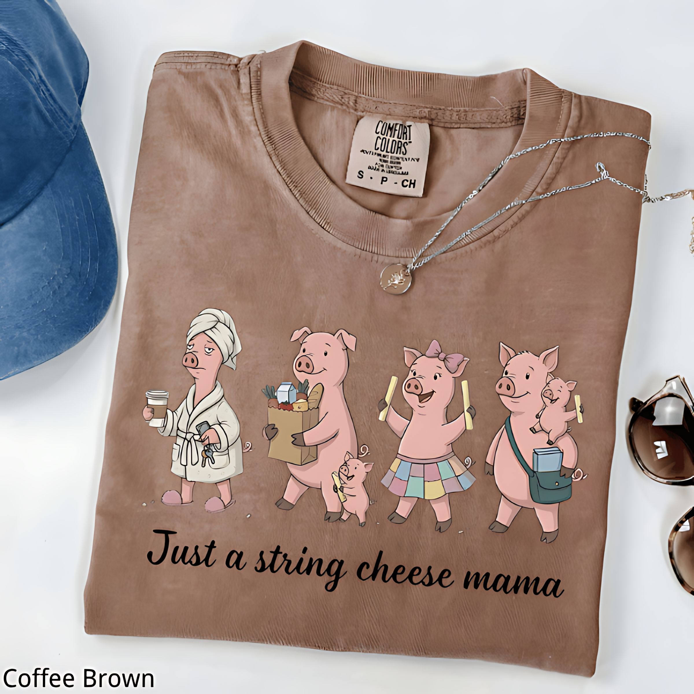 String Cheese Mama T-Shirt, Trendy Motherhood Tee