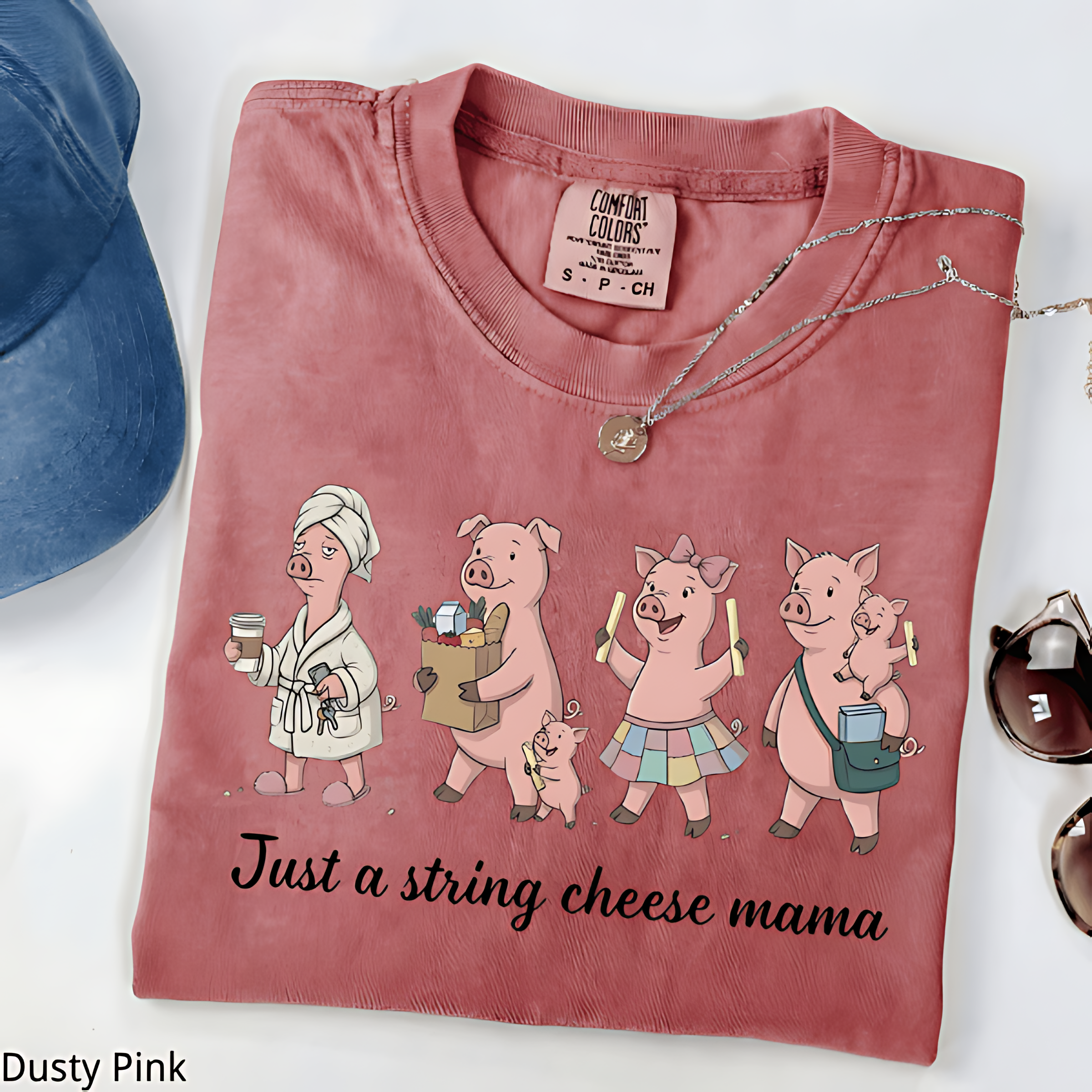 String Cheese Mama T-Shirt, Trendy Motherhood Tee