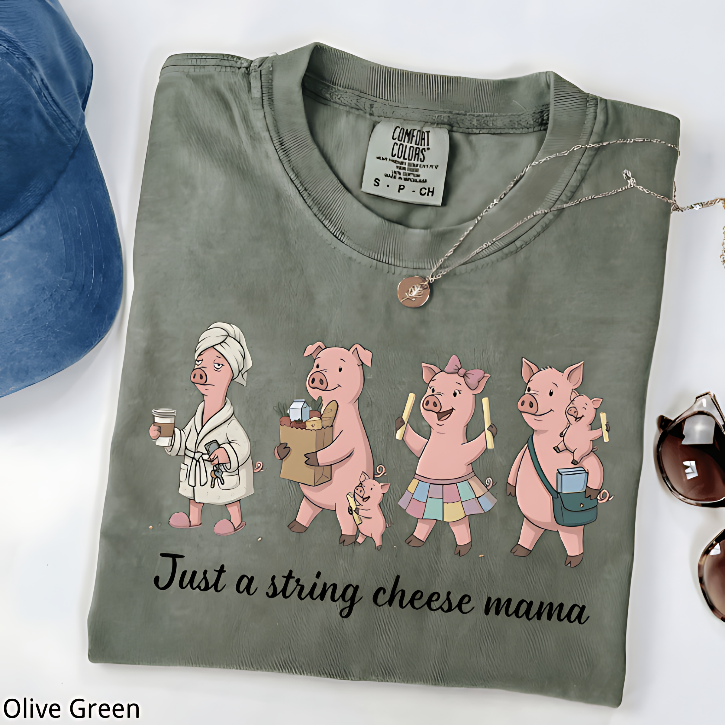 String Cheese Mama T-Shirt, Trendy Motherhood Tee