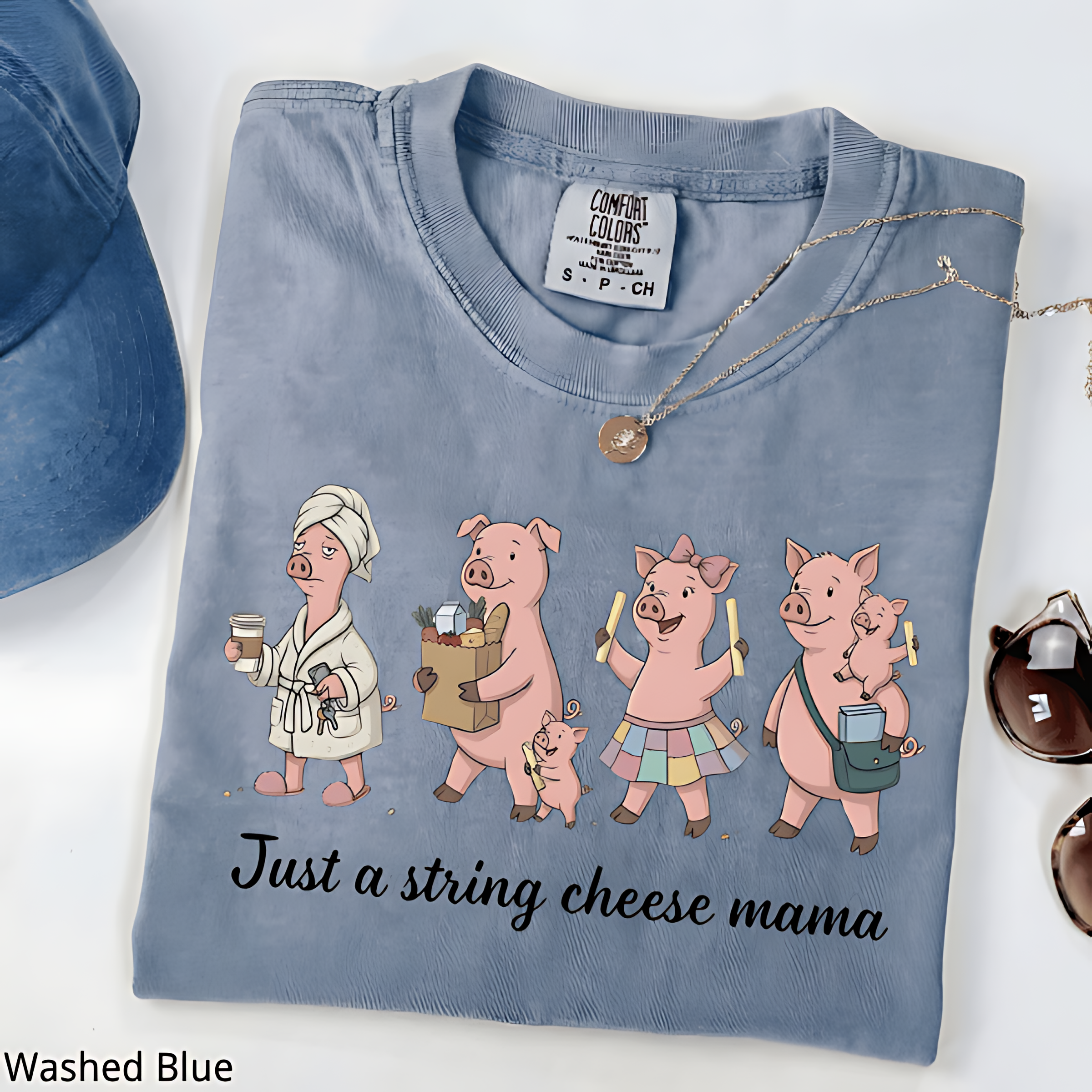 String Cheese Mama T-Shirt, Trendy Motherhood Tee