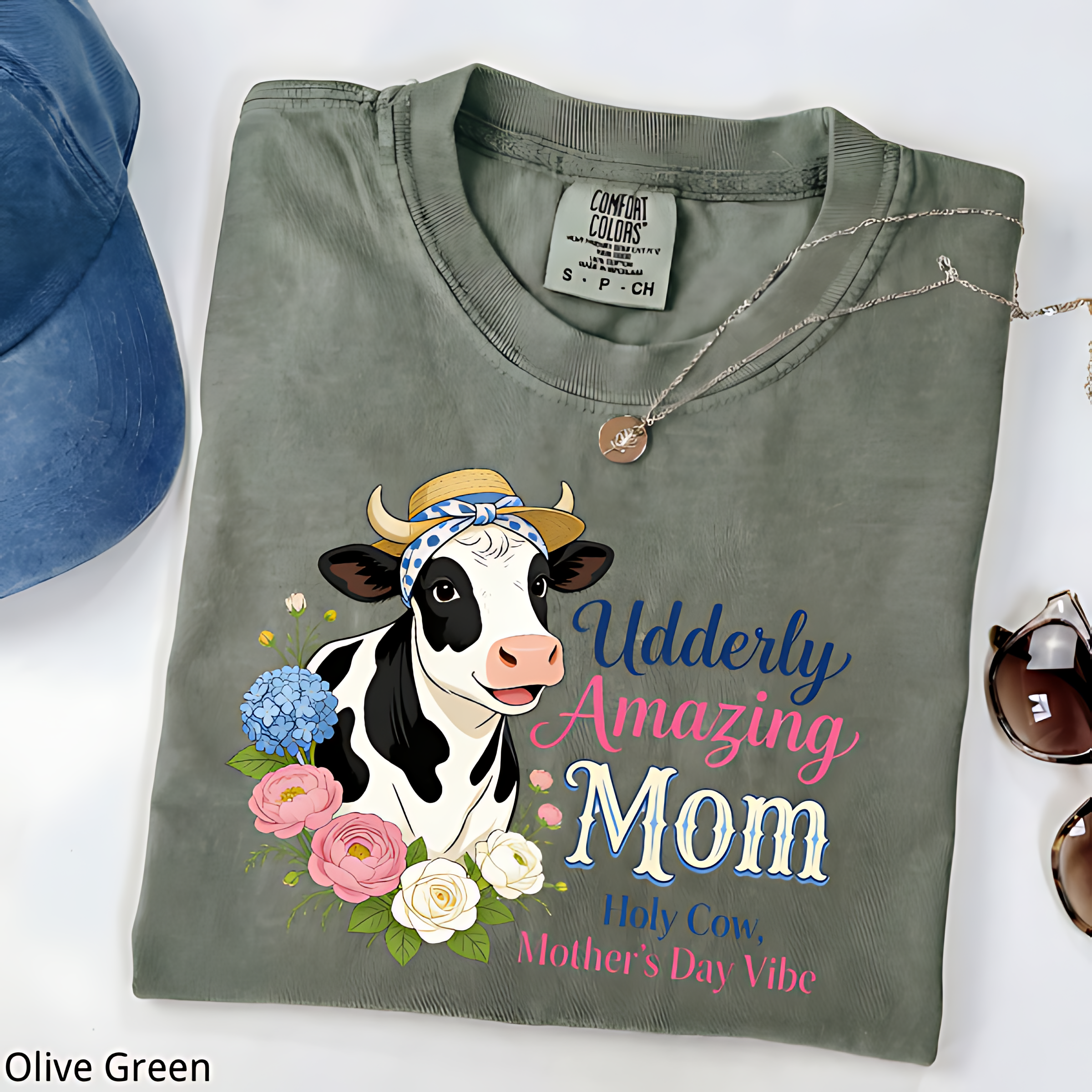 Holy Cow Mom Shirt, Mother's Day Vibe Tee