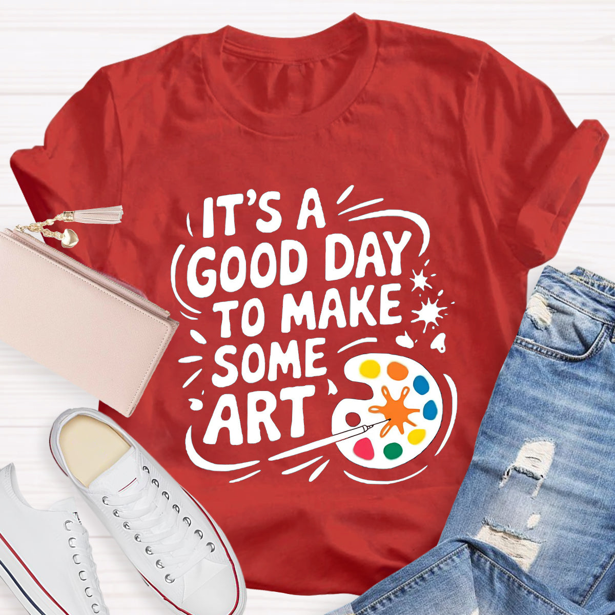 It'S A Good Day To Make Some Art Paint Tray T-shirt