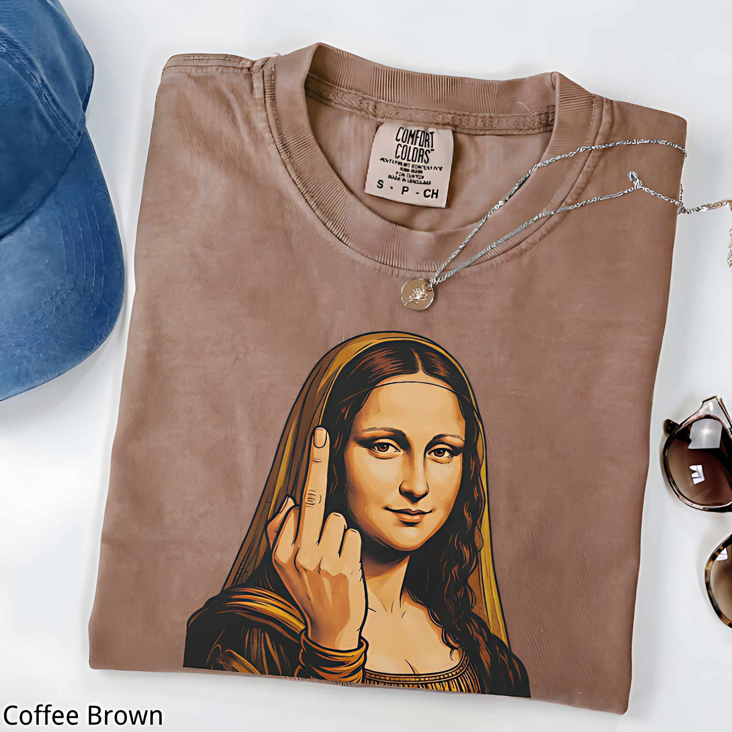 Mona Lisa Funny T-Shirt, Attitude Graphic Tee