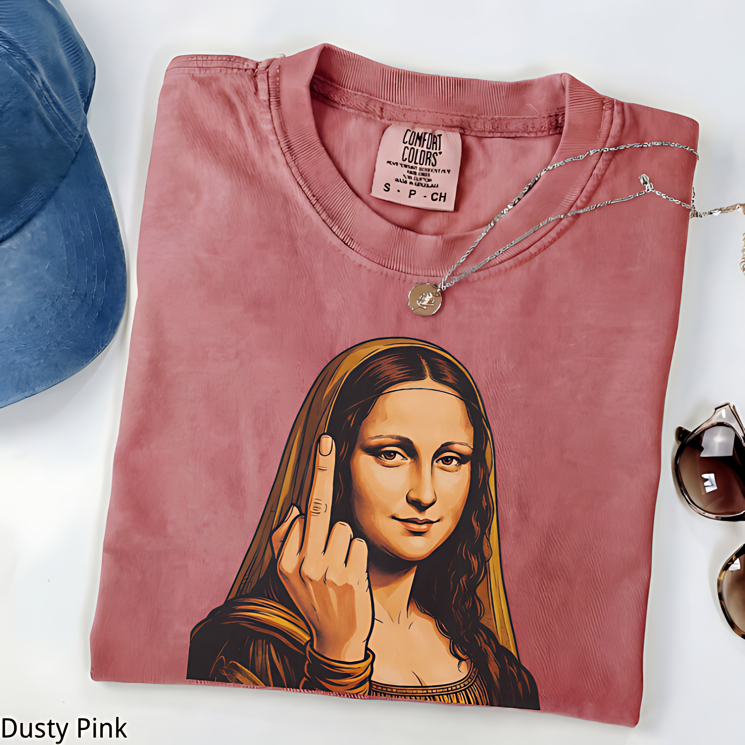 Mona Lisa Funny T-Shirt, Attitude Graphic Tee