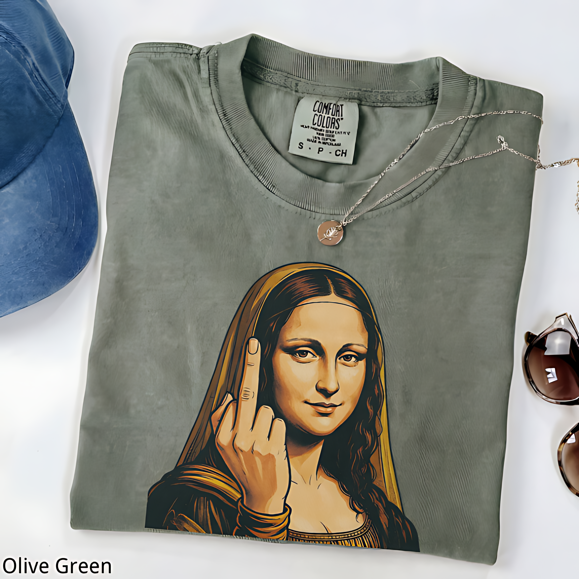 Mona Lisa Funny T-Shirt, Attitude Graphic Tee